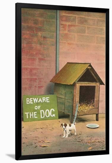 Beware of The Dog-null-Framed Art Print