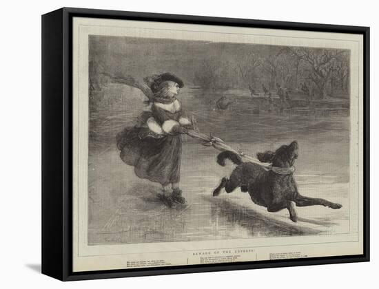 Beware of the Express!-Samuel Edmund Waller-Framed Stretched Canvas