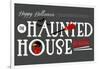 Beware of the Haunted House - Happy Halloween-Lantern Press-Framed Art Print