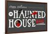 Beware of the Haunted House - Happy Halloween-Lantern Press-Framed Art Print