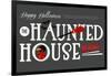 Beware of the Haunted House - Happy Halloween-Lantern Press-Framed Art Print