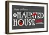 Beware of the Haunted House - Happy Halloween-Lantern Press-Framed Art Print