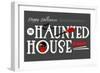 Beware of the Haunted House - Happy Halloween-Lantern Press-Framed Art Print