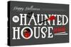 Beware of the Haunted House - Happy Halloween-Lantern Press-Stretched Canvas