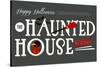 Beware of the Haunted House - Happy Halloween-Lantern Press-Stretched Canvas