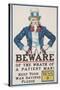 Beware of the Wrath of a Patient Man! Poster-James Montgomery Flagg-Stretched Canvas