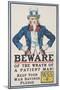 Beware of the Wrath of a Patient Man! Poster-James Montgomery Flagg-Mounted Giclee Print