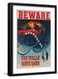 Beware, the Walls Have Ears-null-Framed Art Print