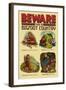 Beware this is Bigfoot Country Lessons-Lantern Press-Framed Art Print