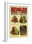 Beware this is Bigfoot Country Lessons-Lantern Press-Framed Art Print