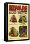 Beware this is Bigfoot Country Lessons-Lantern Press-Framed Stretched Canvas