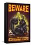 Beware this is Black Squirrel Country-Lantern Press-Framed Stretched Canvas