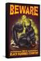 Beware this is Black Squirrel Country-Lantern Press-Framed Stretched Canvas