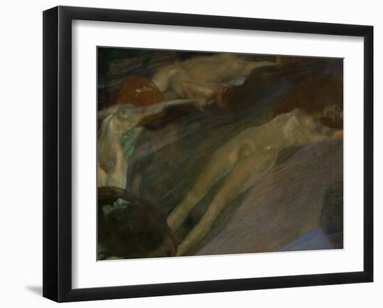 Bewegtes Wasser (Moving Water)-Gustav Klimt-Framed Giclee Print