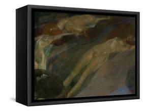 Bewegtes Wasser (Moving Water)-Gustav Klimt-Framed Stretched Canvas