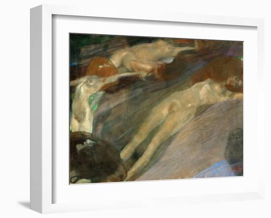 Bewegtes Wasser. Water in Motion. 1898-Gustav Klimt-Framed Giclee Print