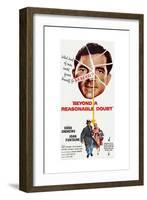 Beyond a Reasonable Doubt, Top: Dana Andrews; Bottom: Dana Andrews, Joan Fontaine, 1956-null-Framed Art Print