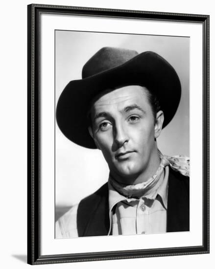 Beyond the Last Frontier by Howard Bretherton with Robert Mitchum, 1943 (b/w photo)-null-Framed Photo