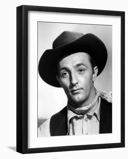 Beyond the Last Frontier by Howard Bretherton with Robert Mitchum, 1943 (b/w photo)-null-Framed Photo