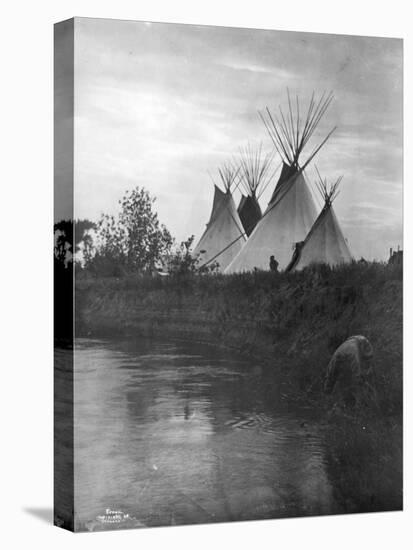 Beyond the Little Bighorn, 1908-Richard Throssel-Stretched Canvas