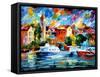 Beyond The Sea-Leonid Afremov-Framed Stretched Canvas