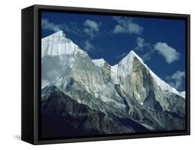 Bhagirathi Parbat, Himalayas, India-Nigel Callow-Framed Stretched Canvas