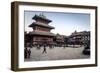 Bhairabnath Temple and Taumadhi Tole, Bhaktapur, UNESCO World Heritage Site, Nepal, Asia-Andrew Taylor-Framed Photographic Print