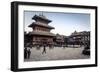 Bhairabnath Temple and Taumadhi Tole, Bhaktapur, UNESCO World Heritage Site, Nepal, Asia-Andrew Taylor-Framed Photographic Print