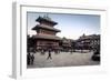 Bhairabnath Temple and Taumadhi Tole, Bhaktapur, UNESCO World Heritage Site, Nepal, Asia-Andrew Taylor-Framed Photographic Print