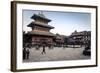 Bhairabnath Temple and Taumadhi Tole, Bhaktapur, UNESCO World Heritage Site, Nepal, Asia-Andrew Taylor-Framed Photographic Print
