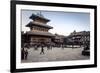 Bhairabnath Temple and Taumadhi Tole, Bhaktapur, UNESCO World Heritage Site, Nepal, Asia-Andrew Taylor-Framed Photographic Print