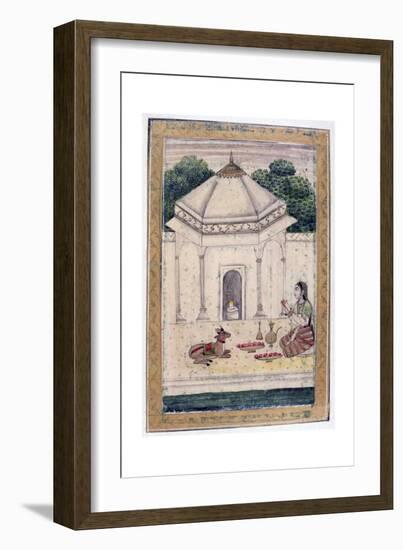 Bhairavi Ragini, Ragamala Album, School of Rajasthan, 19th Century-null-Framed Giclee Print