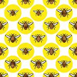 Yellow Print Design Background of Seamless Insect Pattern in Vector. Elegant Vintage Illustration W-Bhakti Manjari-Art Print