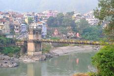 Mandi Town across Beas River, Himachal Pradesh, India, Asia-Bhaskar Krishnamurthy-Photographic Print