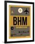 BHM Birmingham Luggage Tag I-NaxArt-Framed Art Print