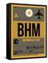 BHM Birmingham Luggage Tag I-NaxArt-Framed Stretched Canvas