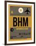 BHM Birmingham Luggage Tag I-NaxArt-Framed Art Print