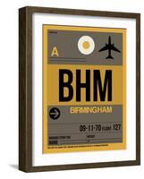 BHM Birmingham Luggage Tag I-NaxArt-Framed Art Print