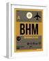 BHM Birmingham Luggage Tag I-NaxArt-Framed Art Print