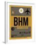 BHM Birmingham Luggage Tag I-NaxArt-Framed Art Print