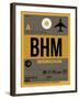 BHM Birmingham Luggage Tag I-NaxArt-Framed Art Print