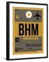 BHM Birmingham Luggage Tag I-NaxArt-Framed Art Print