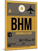 BHM Birmingham Luggage Tag I-NaxArt-Mounted Art Print