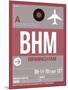 BHM Birmingham Luggage Tag II-NaxArt-Mounted Art Print