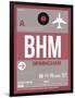 BHM Birmingham Luggage Tag II-NaxArt-Framed Art Print