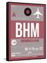 BHM Birmingham Luggage Tag II-NaxArt-Framed Stretched Canvas