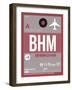 BHM Birmingham Luggage Tag II-NaxArt-Framed Art Print