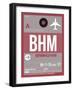 BHM Birmingham Luggage Tag II-NaxArt-Framed Art Print