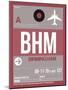 BHM Birmingham Luggage Tag II-NaxArt-Mounted Art Print