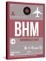 BHM Birmingham Luggage Tag II-NaxArt-Stretched Canvas